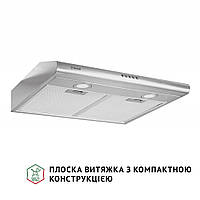 Кухонна витяжка Perfelli PL 6022 I LED, нержавіюча сталь, плоска, під навісну шафу,, шириною 60 см