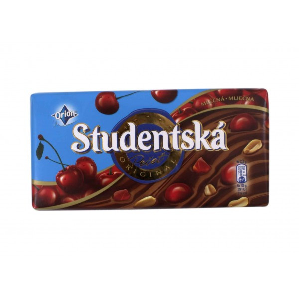 Шоколад Studentska з вишнею, 180 г