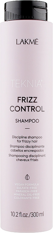 Безсульфатний шампунь для неслухняного або хвилястого волосся Lakme Teknia Frizz Control Shampoo 300 мл