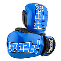 Боксерские перчатки спортивные тренировочные для бокса PowerPlay 3017 Синий карбон 12 унций DM-11