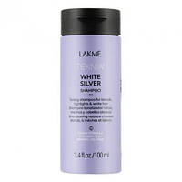 Тонирующий шампунь для нейтрализации желтого оттенка волос Lakme Teknia White Silver Shampoo 100 мл