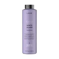 Тонирующий шампунь для нейтрализации желтого оттенка волос Lakme Teknia White Silver Shampoo 1000 мл