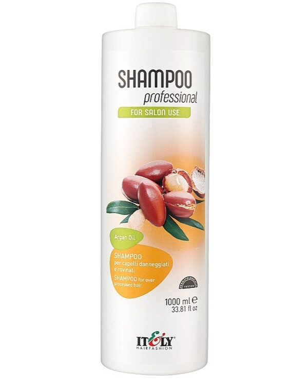 Зволожуючий шампунь для пошкодженого волосся Itely Hairfashion Shampoo Professional Argan Oil 1000 мл