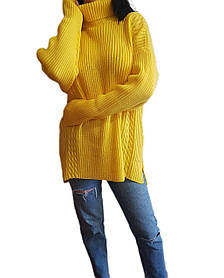 Довгий вільний светр під горло Італія розмір від 44 до 52