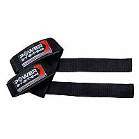 Лямки для тяги спортивные тренировочные кистевые ремни Power System PS-3400 Power Straps Black/Red KU-22