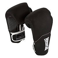 Боксерские перчатки спортивные тренировочные для бокса PowerPlay 3011 Черно-Белые карбон 12 унций KU-22