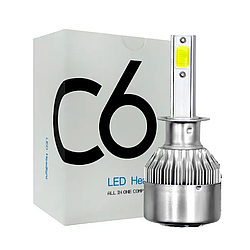 C6-H7, Світлодіодна автолампа 1 шт, 60W / LED лампа для машини / Лампочка у фару з охолодженням