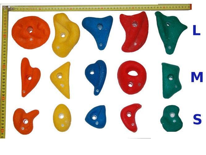 Набор зацепов детский развивающий для скалодрома 5 штук L-размер Разноцветный KU-22 - фото 6 - id-p1938479163