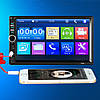 Автомагнітола 2DIN 7018B, з пультом ДУ / Сенсорна магнітола в машину з Bluetooth та USB, фото 5