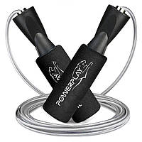 Скакалка тренировочная спортивная скоростная с подшипниками PowerPlay 4209 Sport Jump Rope Черная (3m.) DM-11