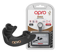 Капа для бокса защитная боксерская защита для единоборств OPRO Junior Bronze Black DM-11