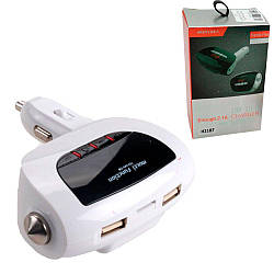 Автомобільний FM модулятор від прикурювача USB,H21+BT, Білий / Трансмітер в машину