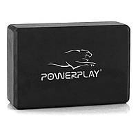 Блок для йоги тренировочный спортивный для занятий йогой и фитнесом PowerPlay 4006 Yoga Brick Темно-синий