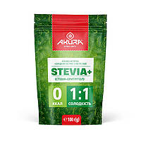 Добавка дієтична "Солодкий екстракт з листя стевії "STEVIA+" тм "AKURA" 100 г