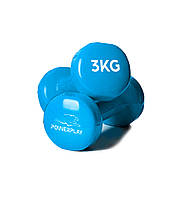 Набор тренировочных спортивных гантелей в кейсе 12 кг. PowerPlay 4118 (2шт.*1кг. 2шт.*2кг. 2шт.*3кг.) KU-22