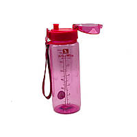Бутылка спортивная для воды пластиковая для тренировок CASNO 850 мл MX-5040 More Love Розовая KU-22
