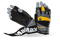 Перчатки для фитнеса спортивные тренировочные MadMax MFG-880 Signature Black/Grey/Yellow M KU-22