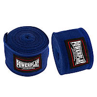 Бинты для бокса боксерские спортивные тренировочные для занятий боксом PowerPlay 3047 Синие (4м) VE-33