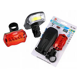 Велосипедний ліхтар BL 508 COB, передній та задній / Велосипедний комплект ліхтарик зі стопом