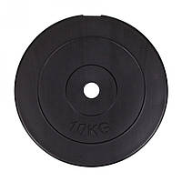 Диски Блины для Штанги и Гантелей тренировочные универсальные (10кг;5кг;2,5кг;1,25кг)Цена за 1 кг Черный KU-22