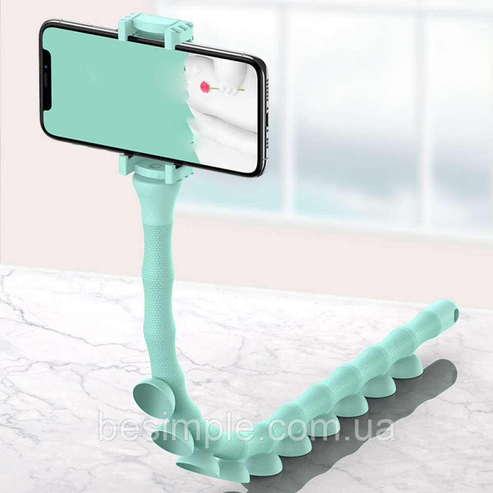 Гнучкий штатив для телефону із присосками Cute Worm Crazy Holder / Тримач для телефону / Міні штатив
