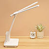 Подвійна настільна LED лампа з органайзером та підставкою для телефону Digad 1962 / Акумуляторний світильник, фото 6