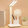 Подвійна настільна LED лампа з органайзером та підставкою для телефону Digad 1962 / Акумуляторний світильник, фото 7