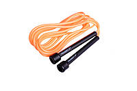Скакалка тренировочная спортивная PowerPlay 4201 Basic Jump Rope Оранжевая (2,8m.) GL-55