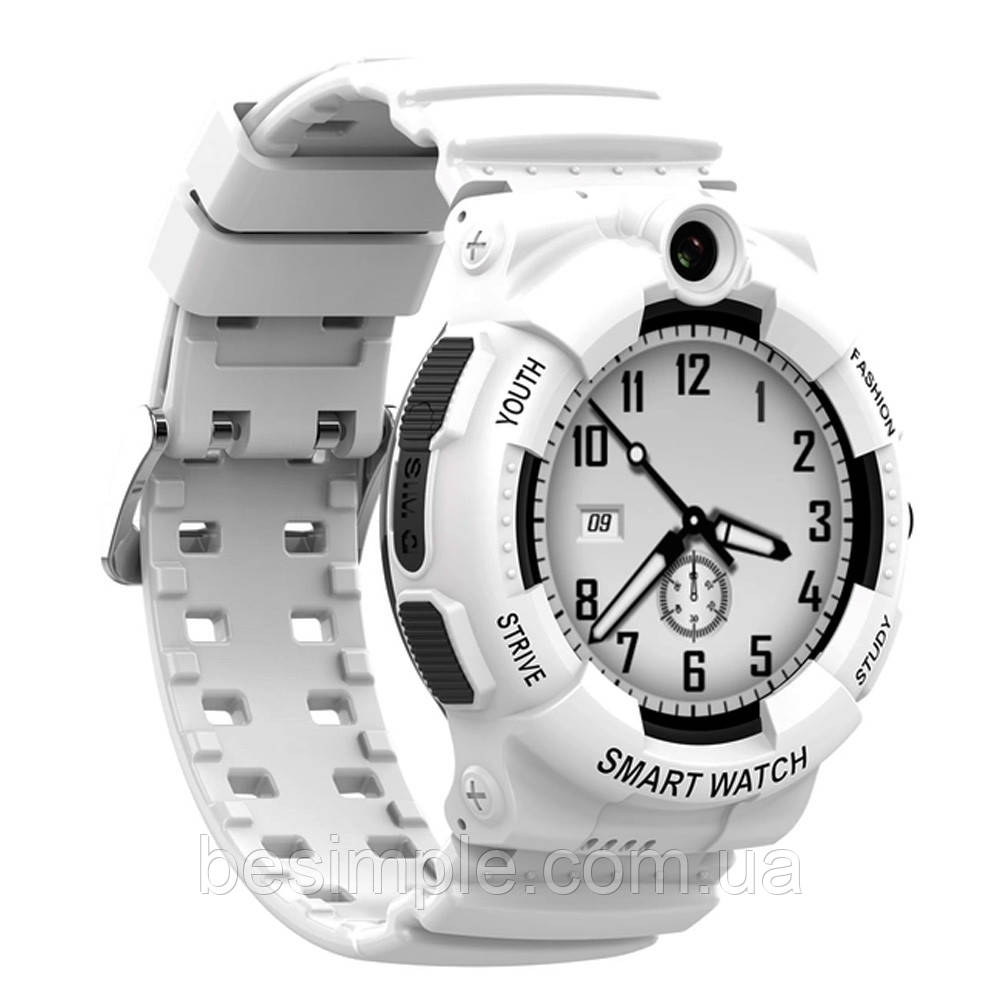 Дитячий смарт-годинник Smart Watch Y01 з відеодзвінками, Білий/ Розумний годинник для дітей з GPS і Wi-Fi