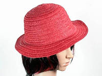 Соломенная шляпа Бебе 29 см красная