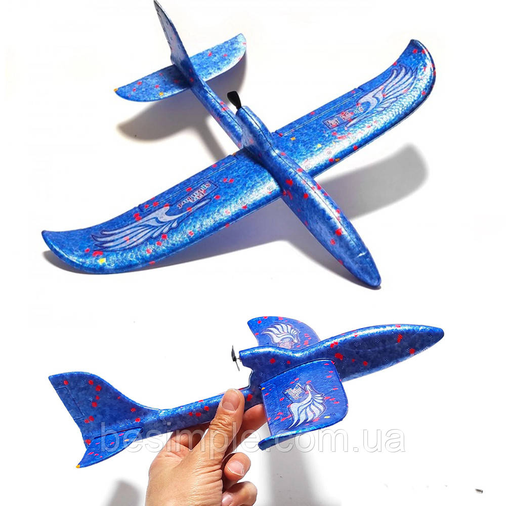 Детский самолет-планер EL-1231, с моторчиком, Синий / Летающий планер / Самолет из пенопласта с пропеллером - фото 10 - id-p1938489661