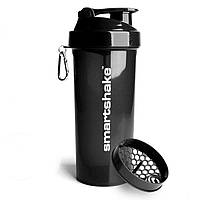 Бутылка шейкер спортивная универсальная для спортзала Smartshake Lite 1000ml Glossy-Black GL-55