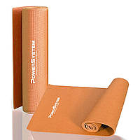 Коврик тренировочный для йоги и фитнеса Power System PS-4014 PVC Fitness-Yoga Mat Orange (173x61x0.6) KU-22