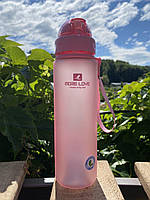 Бутылка спортивная для воды пластиковая для тренировок CASNO 560 мл MX-5029 Розовая GL-55