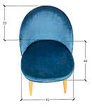 Стілець "Клара" Чорний, Тканина Жасмін 41, фото 9