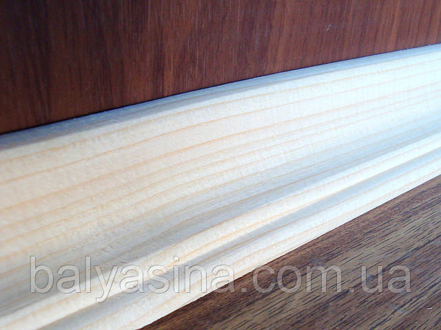Плінтус дерев'яний 60 мм, фото 1