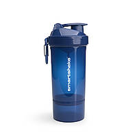 Бутылка шейкер спортивная универсальная для спортзала SmartShake Original2GO One 800ml Navy Blue (Original)