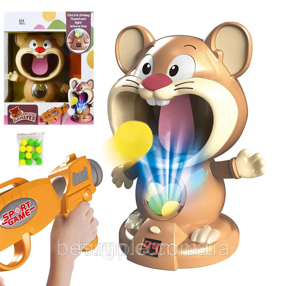 Інтерактивна гра для дітей тир "Мишеня"Joy Acousto-Optic Hamster 1970A / Ігровий набір для дітей