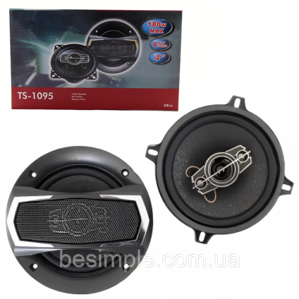 Автоакустика TS 1095 max, 10", 180Вт / Автомобільні колонки / Динаміки / Автомобільна акустика