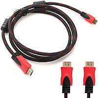 Кабель HDMI-HDMI 5м, с усиленной обмоткой и фильтрами / Усиленный HDMI шнур / Высокоскоростной кабель