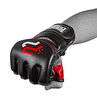 Рукавиці для MMA тренувальні спортивні рукавчки для єдиноборств PowerPlay 3093 Чорні L VE-33