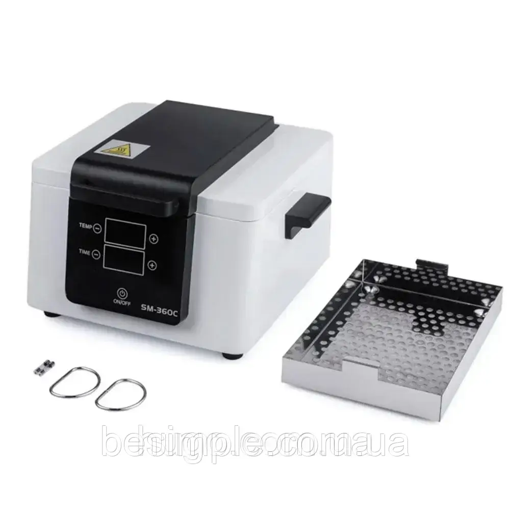 Сухожарова шафа для інструментів SM-360C WHITE / Сухожар / Стерилізатор для манікюру з дисплеєм
