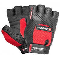 Перчатки для фитнеса спортивные тренировочные Power System PS-2500 Power Plus Black/Red S DM-11