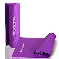 Коврик тренировочный для йоги и фитнеса Power System PS-4014 PVC Fitness-Yoga Mat Purple (173x61x0.6) GL-55