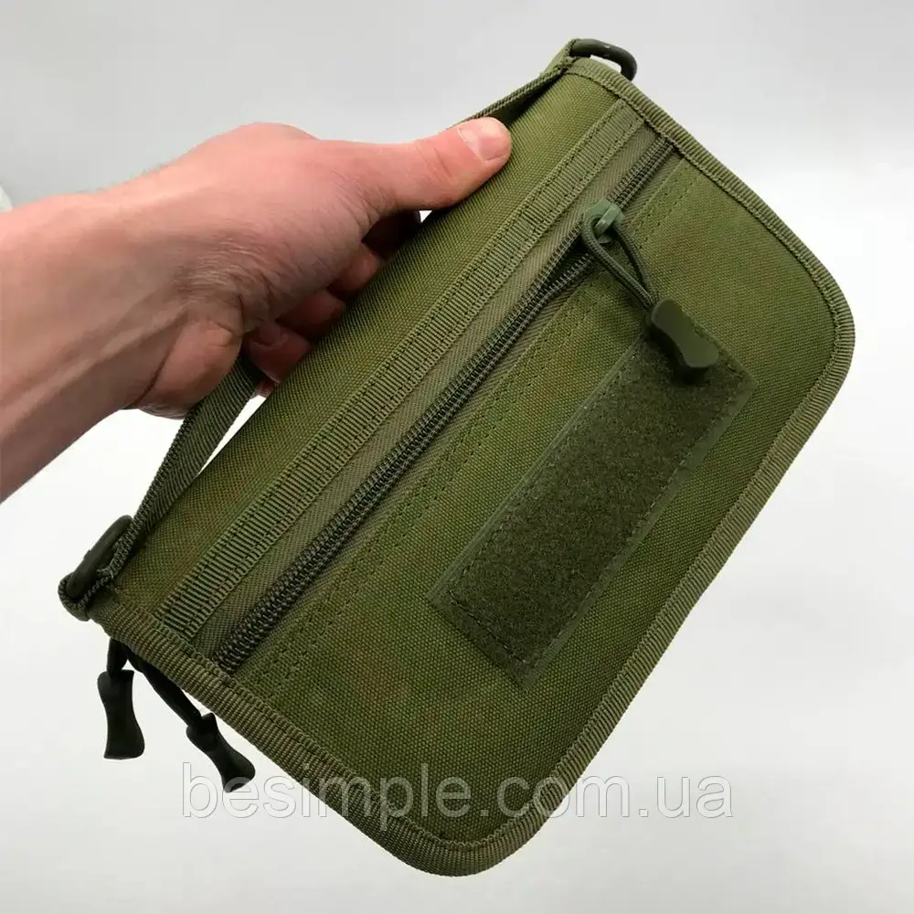 Тактичний гаманець із кріпленням Molle (23х14х5 см) Зелений / Чоловіча барсетка/Армійський сумка-гаманець