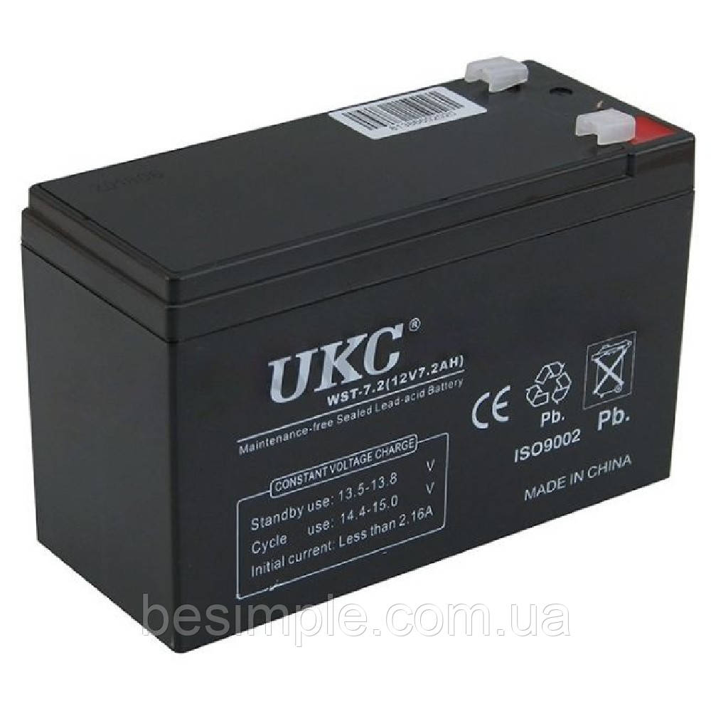 Універсальний акумулятор 12V/7A, UKC / Акумуляторна батарея / Акумулятор для ДБЖ