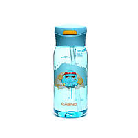 Бутылка спортивная для воды пластиковая CASNO 400 мл KXN-1195 Синяя (осьминог) с соломинкой KU-22