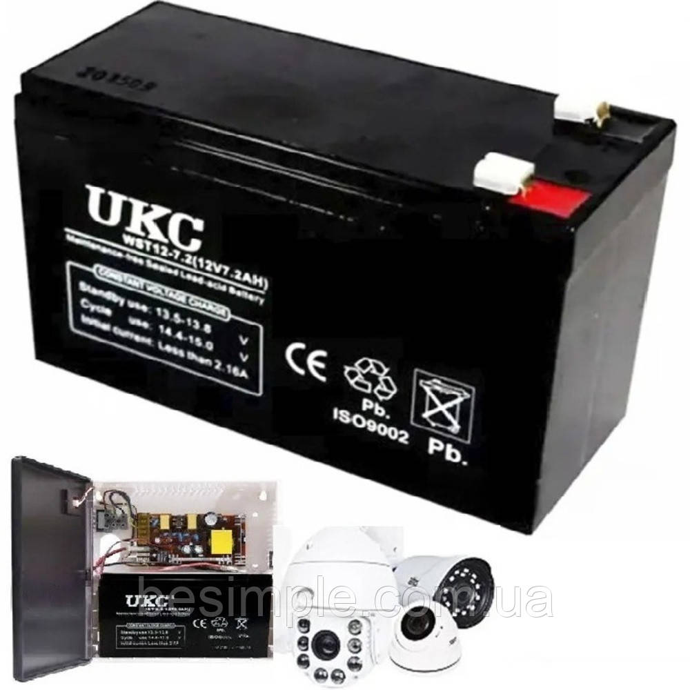 Свинцево-кислотна акумуляторна батарея 12V, 7A / Акумулятор для безперебійника, фото 1