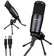 Студийный USB микрофон с треногой GL100 / Микрофон для стрима / Конденсаторный микрофон / Микрофон для озвучки