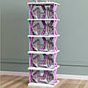 Полиця для взуття в передпокій на 6 рівнів, LY-40 / Складна вертикальна взуттєва полиця / Багатоярусна підставка, фото 8
